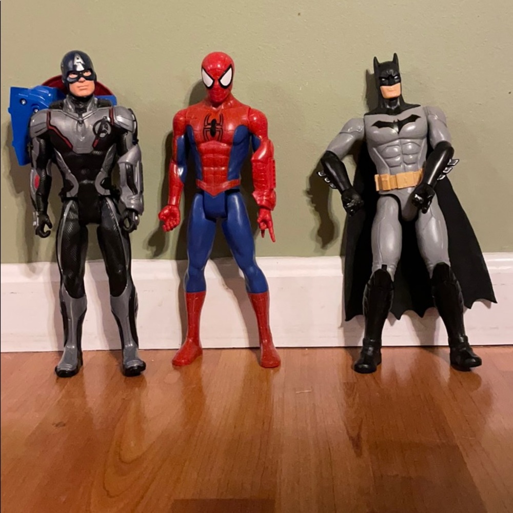 Captain America, Spider-Man and Bat Man